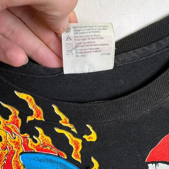 Vintage Ozzy Osbourne Tattoos All Over Print Concert Shirt 1992 Black Size L - Picture 8 of 8